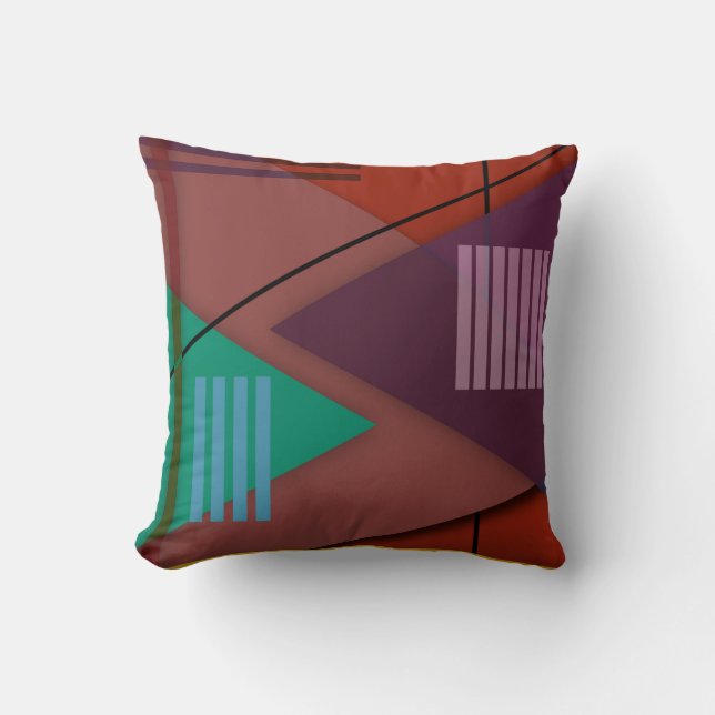 Bauhaus No. 414 Throw Pillow (Front)