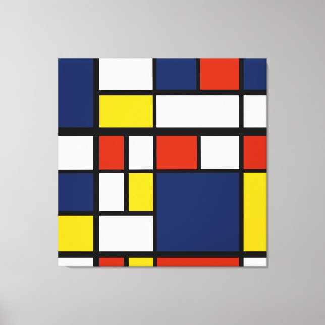 bauhaus pattern abstract geometric art painting mo canvas print (Front)