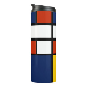 bauhaus pattern abstract geometric art painting mo thermal tumbler
