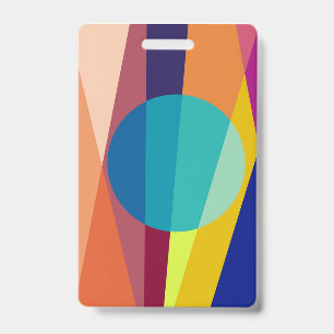 Bauhaus pattern ID badge
