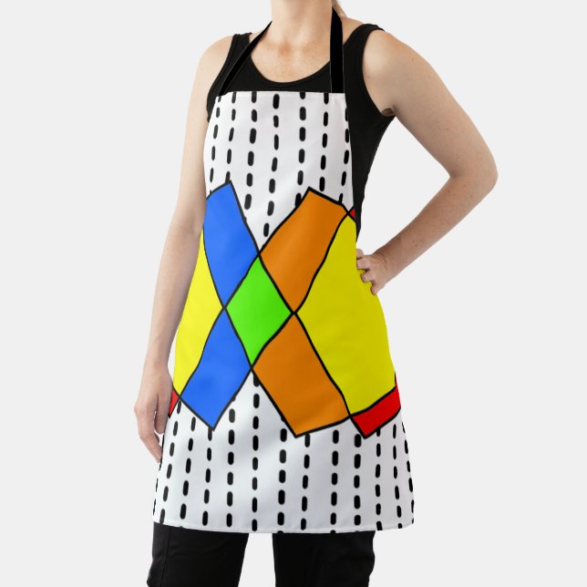 Bauhaus Pentagons Apron (Insitu)
