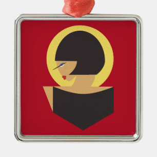 Bauhaus portrait metal tree decoration