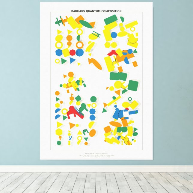 Bauhaus Quantum Composition  Canvas Print (Insitu(Wood Floor))