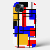 Bauhaus Rectangles and Lines - White