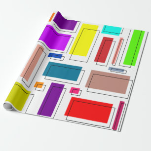 Bauhaus Rectangles Wrapping Paper