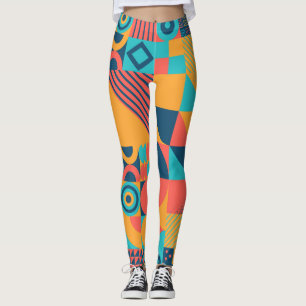 Bauhaus Retro: 70s Geometric Musical Leggings