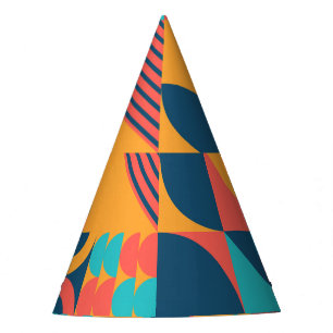 Bauhaus Retro: 70s Geometric Musical Party Hat