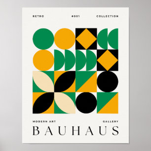 Bauhaus Retro Art Print Geometric Poster