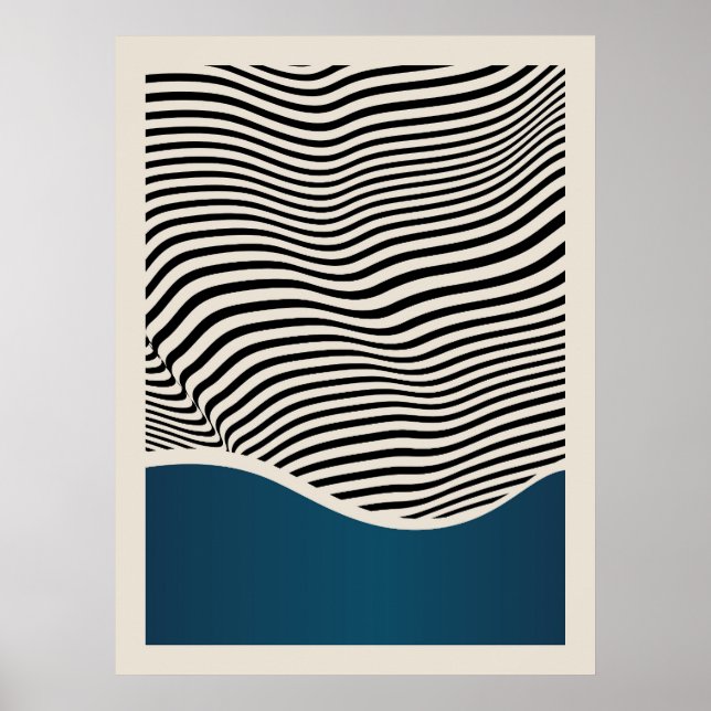 Bauhaus |  Retro Design |  Blue Poster (Front)