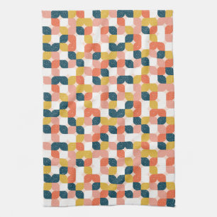Bauhaus Retro Geometric Pattern Tea Towel