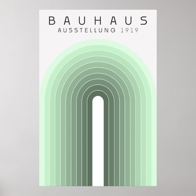 Bauhaus Sage Green Poster (Front)