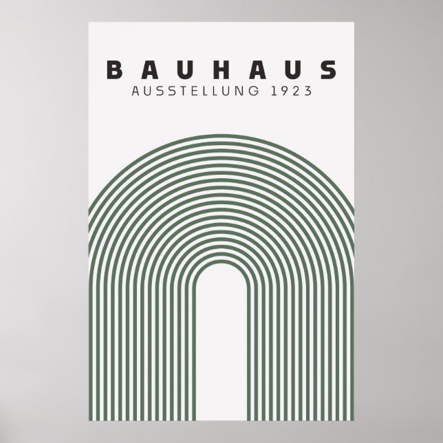 Bauhaus Sage Green Poster (Front)