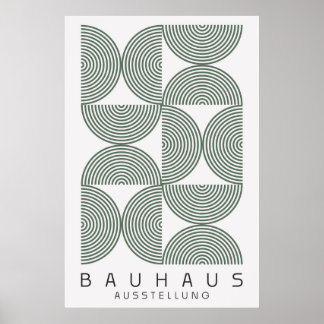 Bauhaus Sage Green Poster
