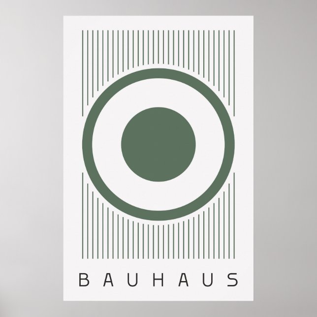 Bauhaus Sage Green Poster (Front)