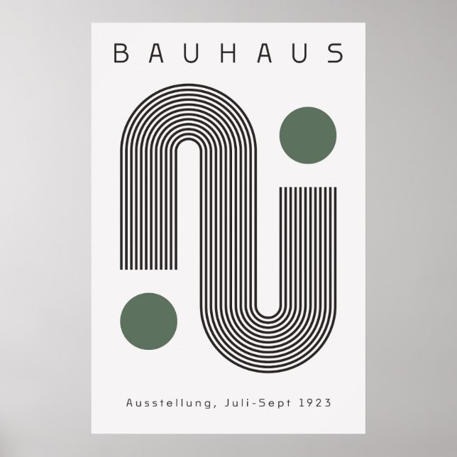 Bauhaus Sage Green Poster (Front)