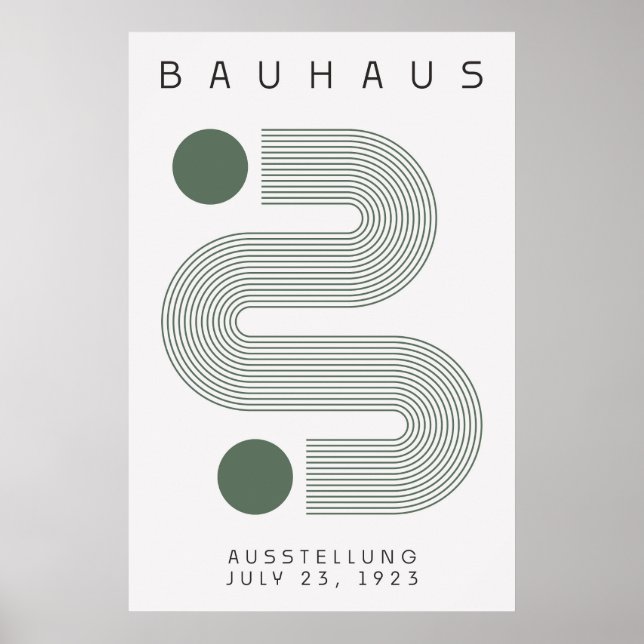 Bauhaus Sage Green Poster (Front)