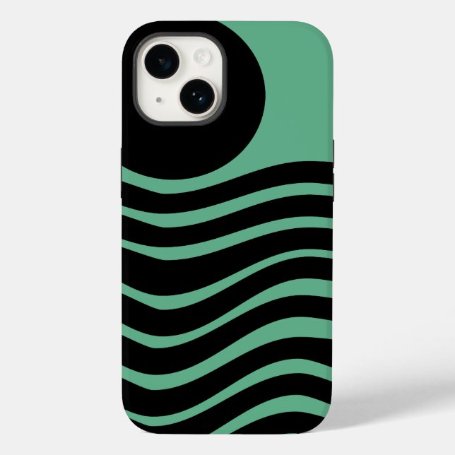 Bauhaus Seafoam Green Abstract Case-Mate iPhone Case (Back)