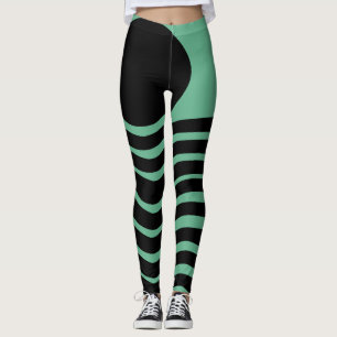 Bauhaus Seafoam Green Abstract Leggings