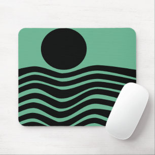 Bauhaus Seafoam Green Abstract Mouse Mat
