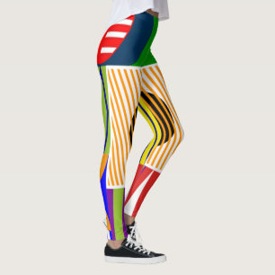 Bauhaus Shape Collage  Leggings
