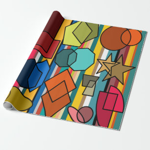 Bauhaus Shapes and Lines Wrapping Paper