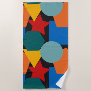 Bauhaus Shapes Beach Towel