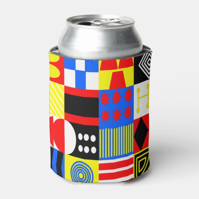 Bauhaus Shapes Can Cooler (Can Front)