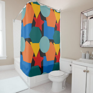 Bauhaus Shapes  Shower Curtain