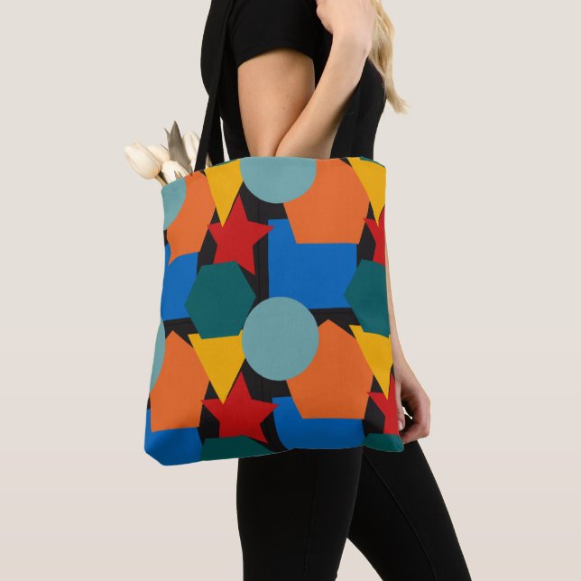 Bauhaus Shapes  Tote Bag (Close Up)