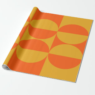 Bauhaus Squares and Circles Wrapping Paper