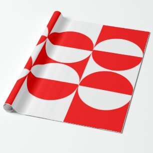 Bauhaus Squares and Circles Wrapping Paper