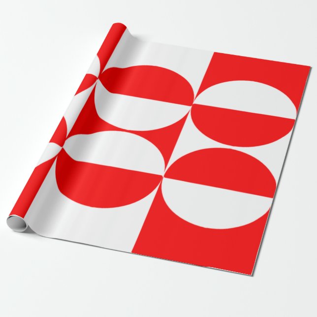 Bauhaus Squares and Circles  Wrapping Paper (Unrolled)