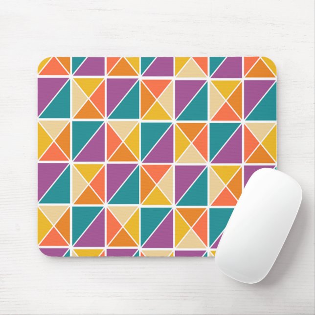 Bauhaus Squares Mouse Mat (With Mouse)
