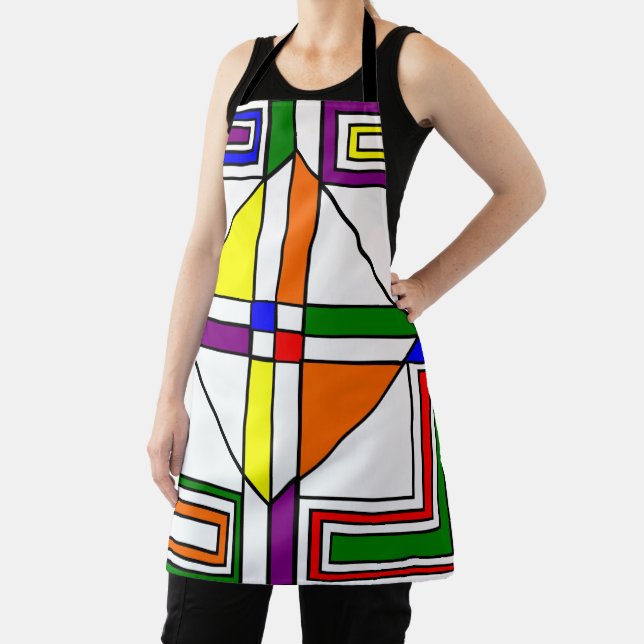 Bauhaus Stained Glass Apron (Insitu)