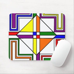 Bauhaus Stained Glass Mouse Mat