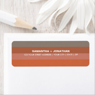 Bauhaus Striped Wedding  Return Address Label
