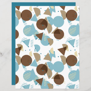 Bauhaus Style Mosaic Art Pattern Scrapbook Paper