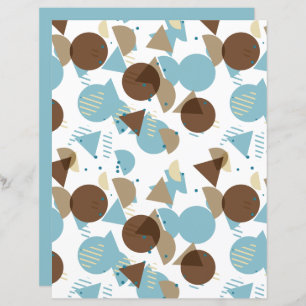 Bauhaus Style Mosaic Art Pattern Scrapbook Paper