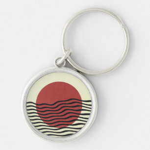 Bauhaus Style Sunset Key Ring