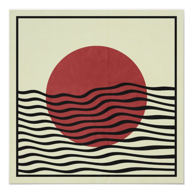 Bauhaus Style Sunset  Poster (Front)
