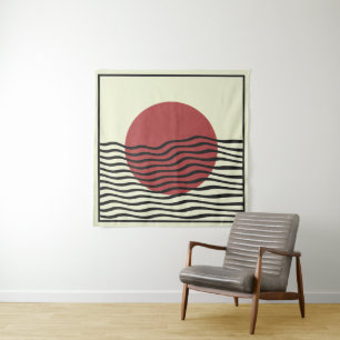 Bauhaus Style Sunset  Tapestry