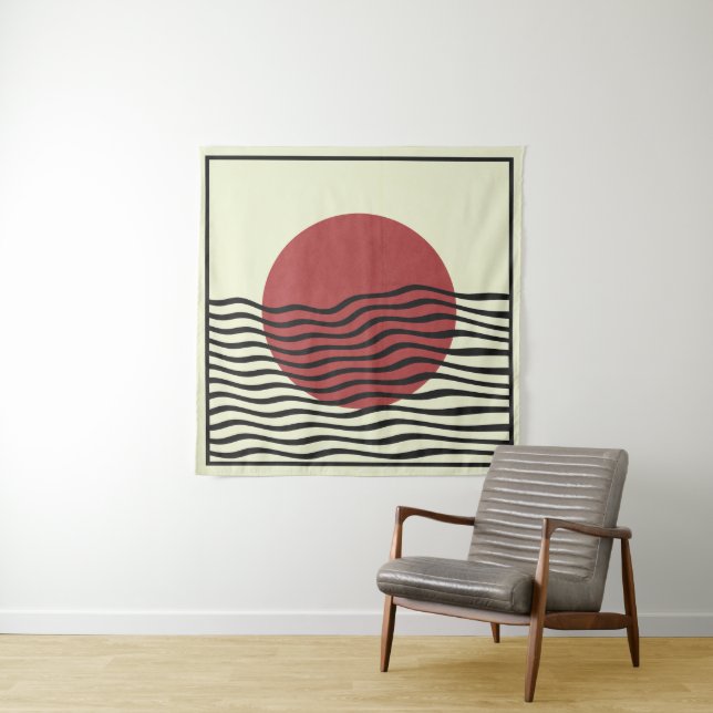 Bauhaus Style Sunset  Tapestry (In Situ)