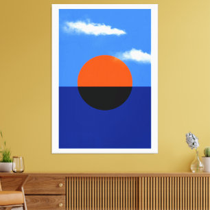 Bauhaus Summer Horizon Canvas Print