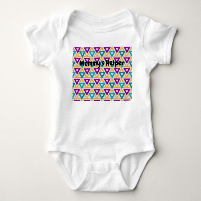 Bauhaus Triangle Mesh  Baby Bodysuit (Front)