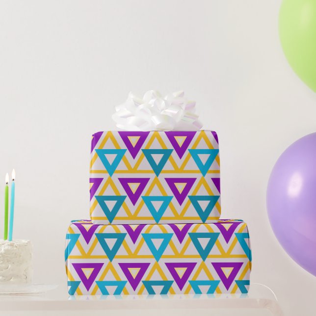 Bauhaus Triangle Mesh  Wrapping Paper (Party Gifts)