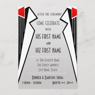 Bauhaus Tuxedo (Reception) Invitation