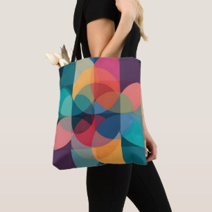 Bauhaus Venn Geometric Abstract Tote Bag 