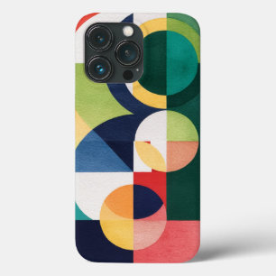 Bauhaus Watercolor - Geometric Green Phone Case