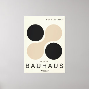 Bauhaus Weimar Circle Art Print Beige Black