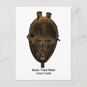 Baule Tribal Mask Postcard